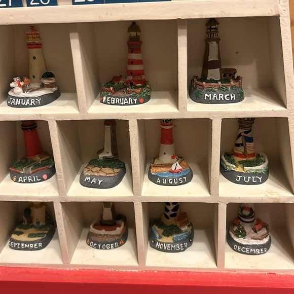 Lighthouse Wooden Calandar Decor - Picture 2 of 5